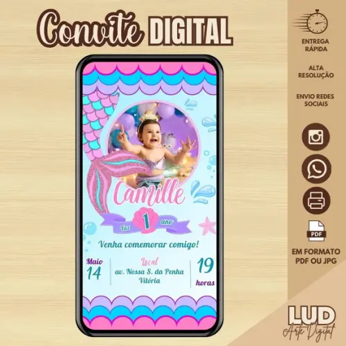 Convite Digital Sereia