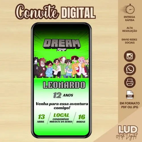 Convite Digital Dream Smp