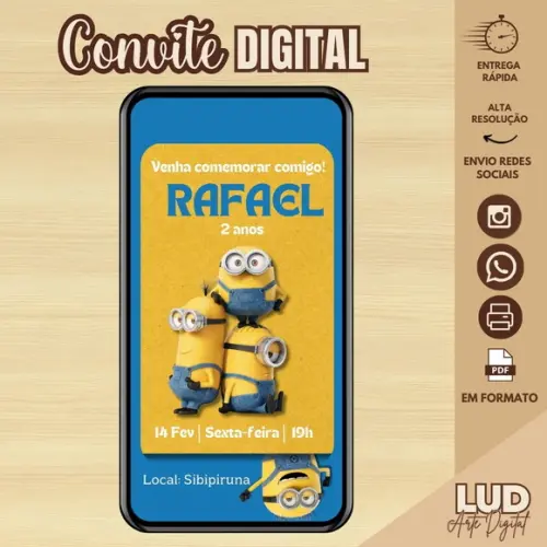 Convite Digital Minions