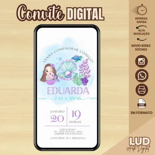 Convite Digital Sereia