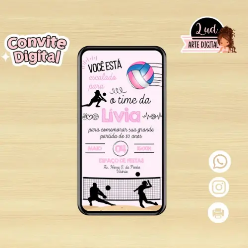 Convite Digital Vôlei