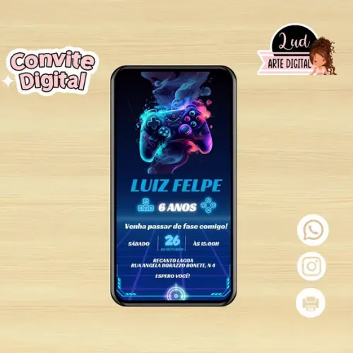 Convite Digital Gamer