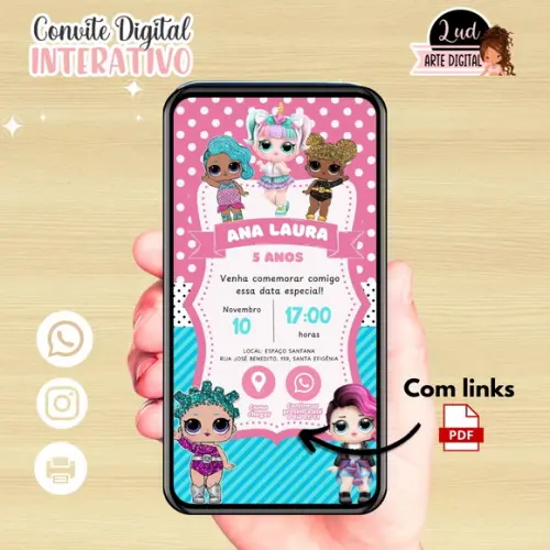 Convite Digital Lol Surprise