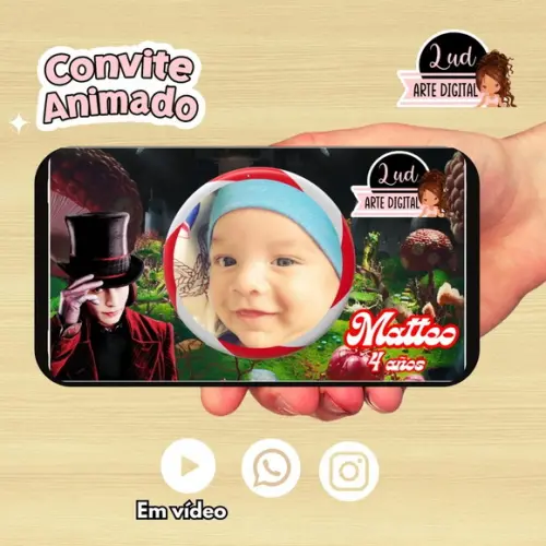 Convite Animado a Fantástica Fábrica de Chocolate