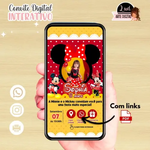 Convite Interativo Minnie