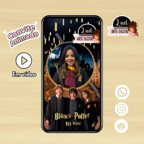 Convite Animado Harry Potter