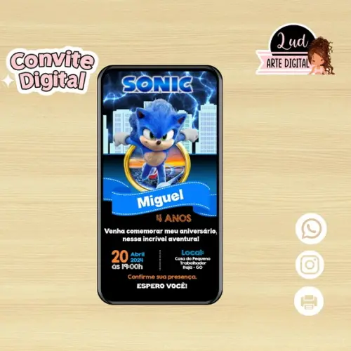 Convite Digital Sonic
