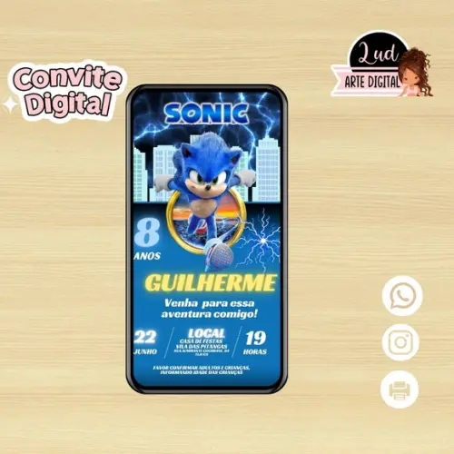 Convite Digital Sonic