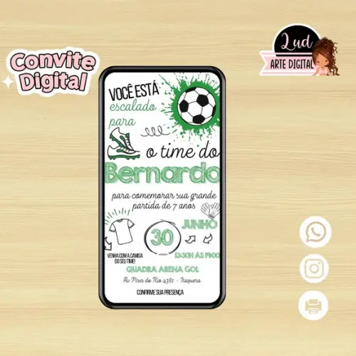 Convite Digital Futebol