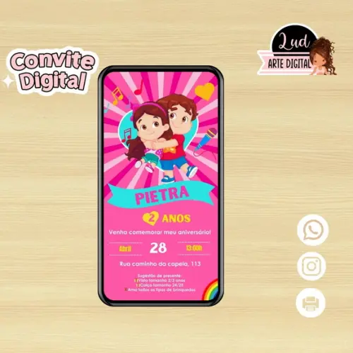 Convite Digital Maria Clara e Jp