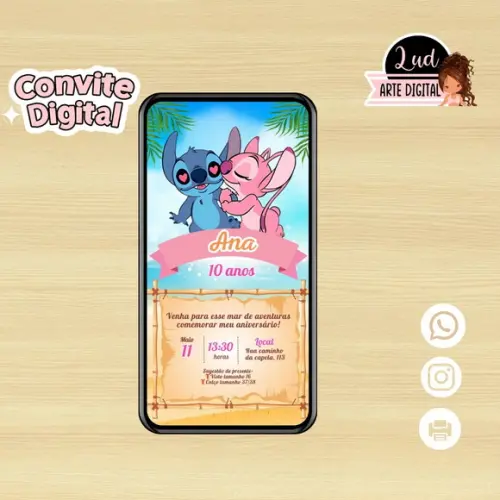 Convite Digital Stitch