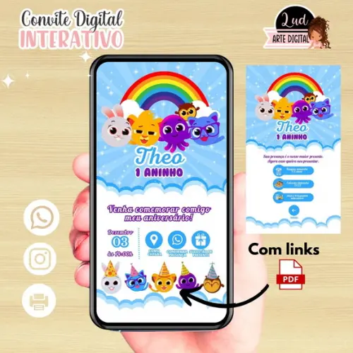Convite Digital Interativo Bolofofos