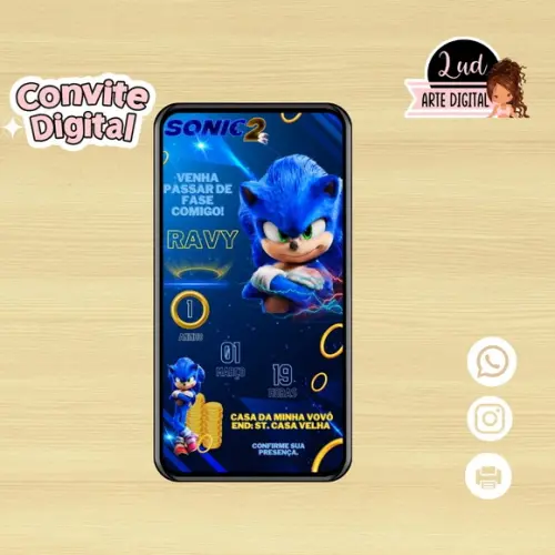 Convite Digital Sonic