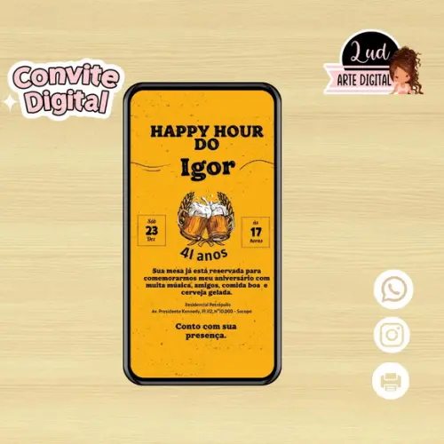 Convite Digital Adulto Boteco