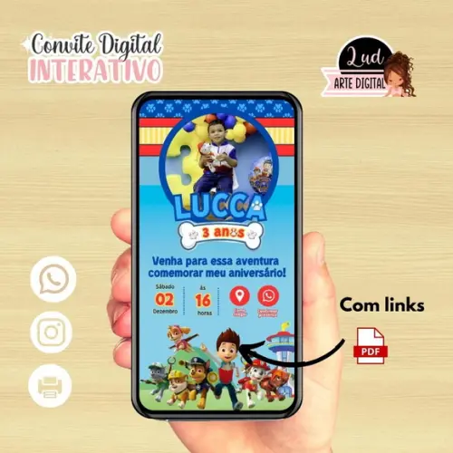 Convite Digital Patrulha Canina