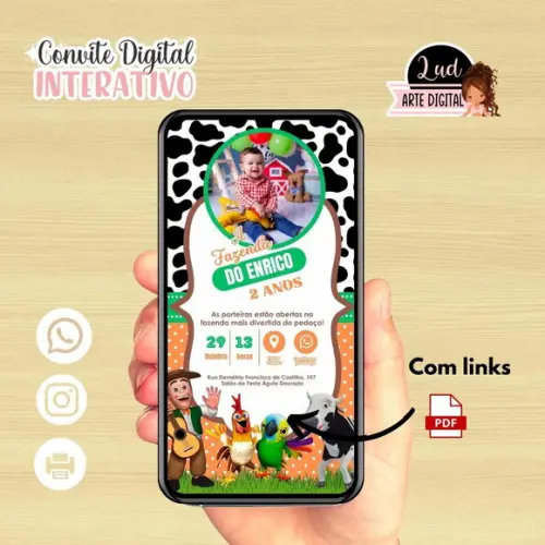 Convite Digital Interativo Fazenda Zenon