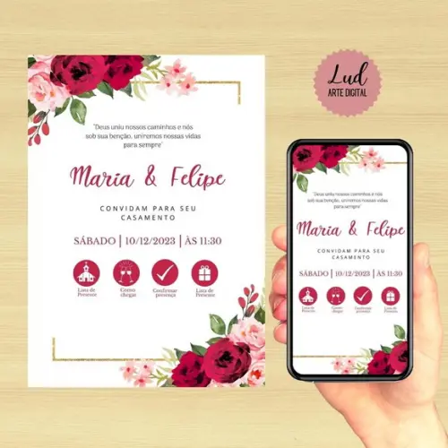 Convite Digital Interativo Casamento