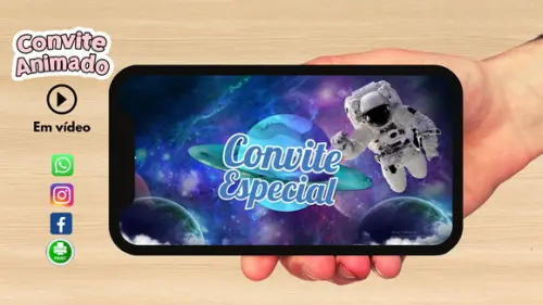 Convite Animado Galáxia