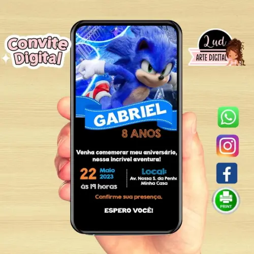Convite Digital Sonic