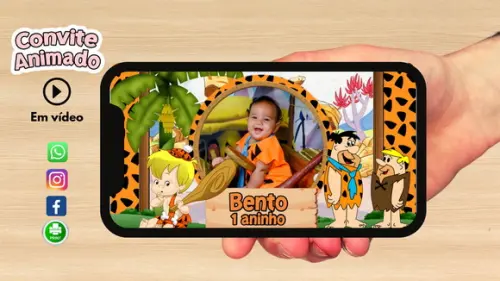 Convite Animado Flintstone