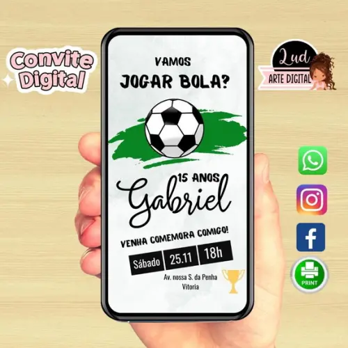 Convite Digital Futebol Copa