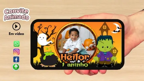 Convite Animado Halloween