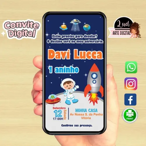 Convite Digital Astronauta