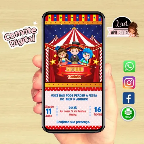 Convite Digital Circo