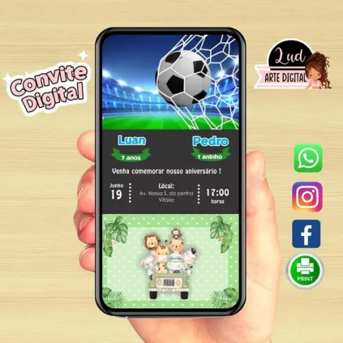 Convite Digital Dois Temas duplo