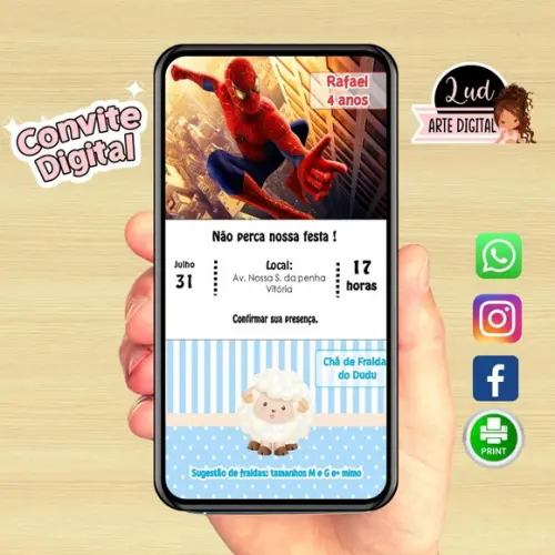 Convite Digital Dois Temas duplo