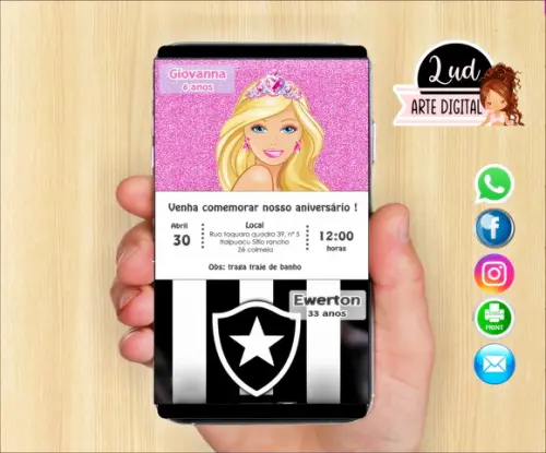 Convite Digital Dois Temas duplo