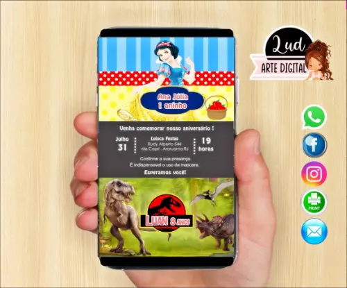 Convite Digital Dois Temas duplo