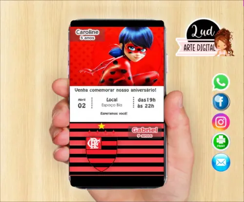 Convite Digital Dois Temas duplo