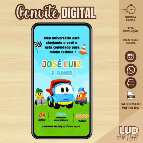 Convite Digital Léo o Caminhão