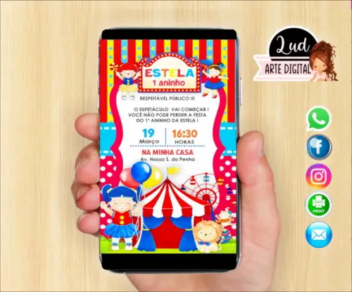 Convite Digital Circo