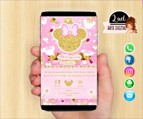 Convite Digital Minnie Realeza