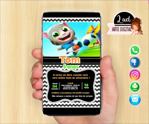 Convite Digital Tom Hero Dash