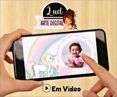 Convite Animado unicórnio