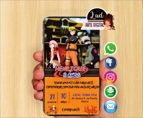 Convite Digital Naruto