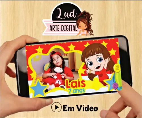 Convite Animado Luccas Neto e gih menina