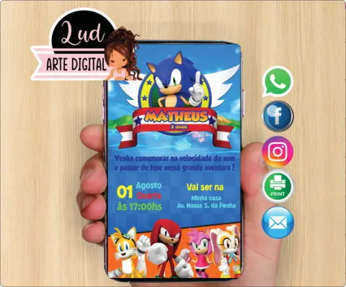 Convite Digital Sonic
