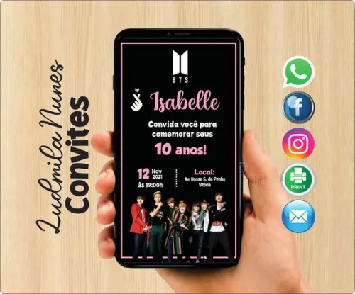 Convite Digital Bts
