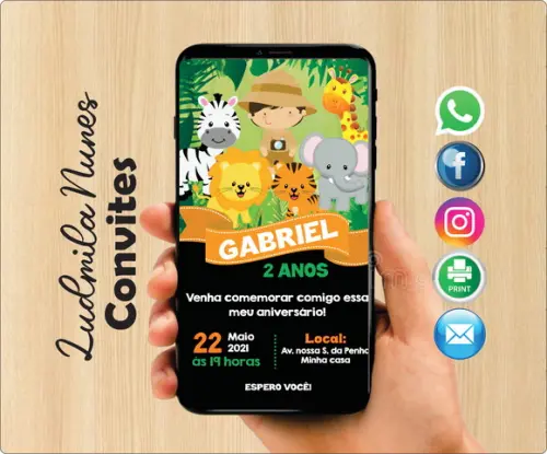Convite Digital Safari