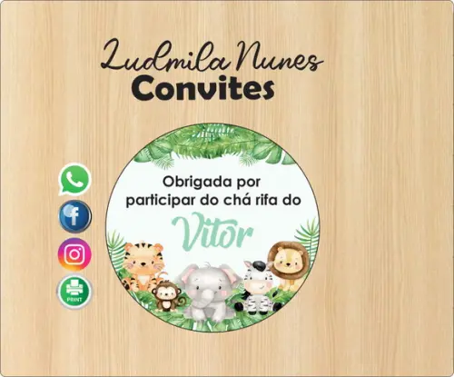 Tag de Agradecimento Safari