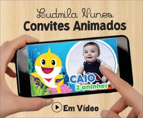 Convite Animado Baby Shark