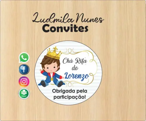 Tag de Agradecimento príncipe