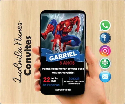 Convite Digital Homem Aranha