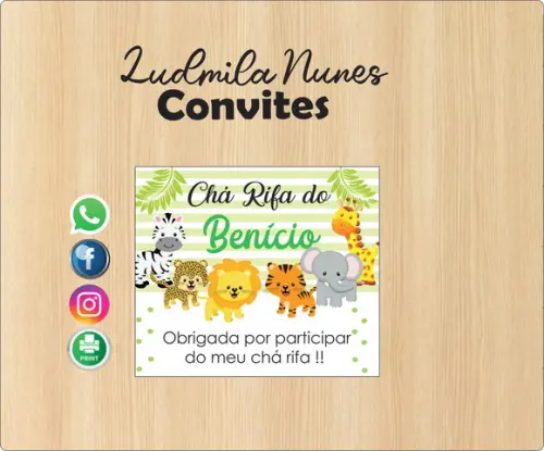 Tag de Agradecimento Safari