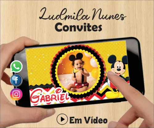Convite Animado Mickey
