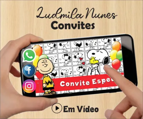 Convite Animado Snoopy